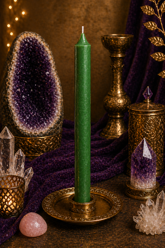 Bougie verte  – Abondance & Prospérité  ✨